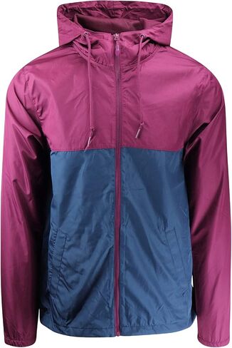 ShirtBANC Men's Windbreaker Jacket Hooded Lightweight Water Resistant Raincoat in Kuwait