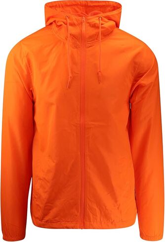 ShirtBANC Men's Windbreaker Jacket Hooded Lightweight Water Resistant Raincoat in Kuwait