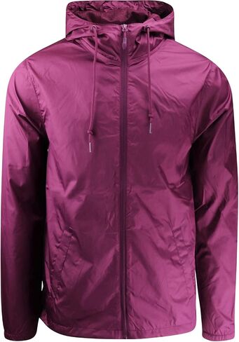 ShirtBANC Men's Windbreaker Jacket Hooded Lightweight Water Resistant Raincoat in Kuwait