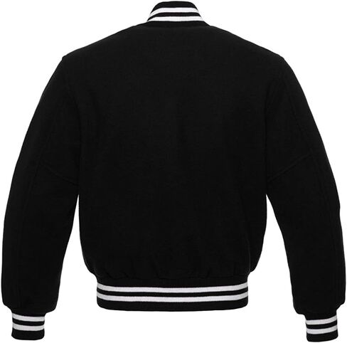 ALL Wool Varsity Jacket Letterman Baseball Bomber Jacket Melton Wool Body and Sleeves by Kicky, 19 colors options in Saudi Arabia