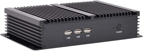 KINGDEL Fanless Industrial Computer, Mini PC, core i7 8th Gen. CPU, 16GB RAM 512GB NVMe SSD, 4K: 4096x2304, HD Port, VGA, 4xUSB 3.0, 2xCOM RS232, WiFi+Bluetooth, Metal Case in Kuwait