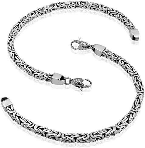 Woven Rope - Solid 925 Sterling Silver Men 5MM Bracelet in Saudi Arabia