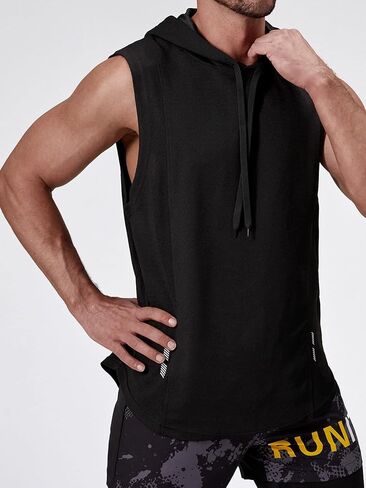 Verdusa Men's Sleeveless Hooded Tank Top Workout Hoodies Shirts in Kuwait