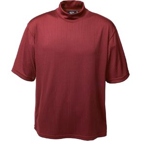 Akwa Men's Short Sleeve Dry Wicking Mock Turtleneck T-Shirt Shirt Made in USA in Saudi Arabia