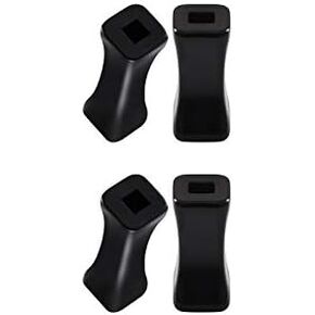 BIG GAUGES 2 Pairs Black Acrylic Square Double Flared Saddle Piercing Jewelry Stretcher Ear Earring Lobe Flesh Tunnel Plugs in Saudi Arabia