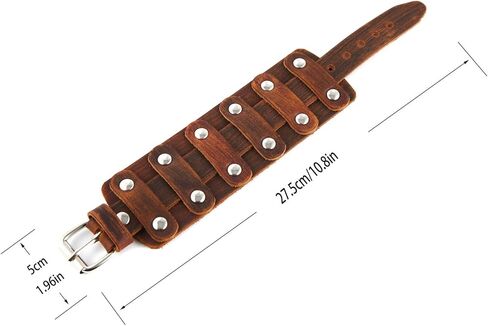 سوار معصم عريض للرجال من بانك روك للدراجات النارية وحزام عريض من الجلد in Kuwait