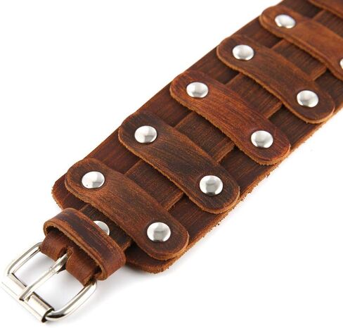 سوار معصم عريض للرجال من بانك روك للدراجات النارية وحزام عريض من الجلد in Kuwait