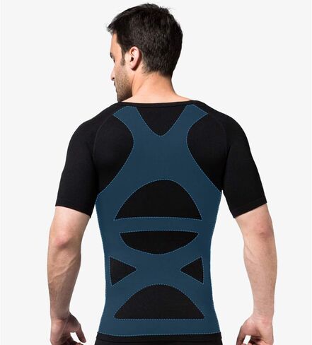 TOPTIE 3 Pack Seamless Compression V-Neck Short Sleeve T-Shirt, Men's Shapewear Undershirt in Saudi Arabia