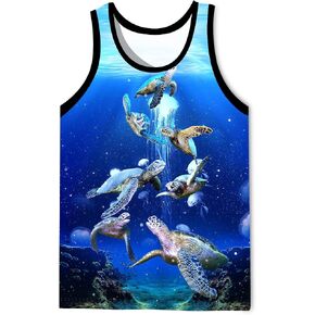 LAIDIPAS Men's 3D Tank Tops Summer Casual Novelty Sleeveless Shirt Unisex Colorful Graphics Top Tees Shirt in Saudi Arabia