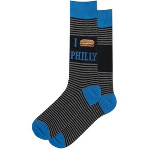 HotSox Men's I Cheesesteak Philly Socks 1 Pair, Black, Men's 10-13 Shoe in Saudi Arabia