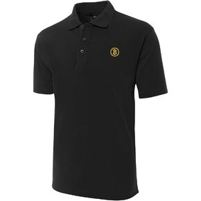 FANNOO Men's Polo Shirts Bitcoin Embroidery Short Sleeve Regular-Fit Advantage Performance Shirts in Kuwait