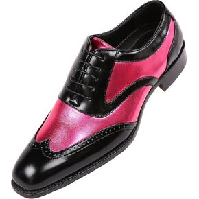 Bolano Lawson, Mens Shoes - Dress Shoes for Men - Oxford Shoes for Men - Tuxedo Shoes - Formal Shoes for Men - Shiny Metallic Shoes - Two-Tone, Mens Wingtip Dress Shoes in Kuwait