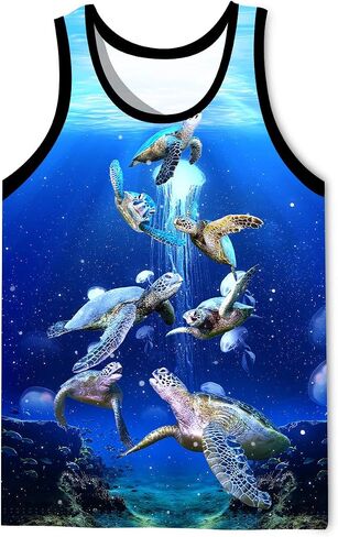 LAIDIPAS Men's 3D Tank Tops Summer Casual Novelty Sleeveless Shirt Unisex Colorful Graphics Top Tees Shirt in Kuwait