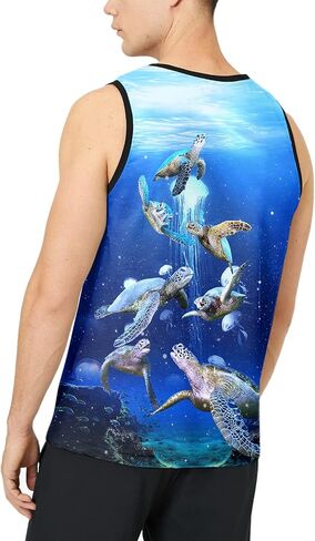LAIDIPAS Men's 3D Tank Tops Summer Casual Novelty Sleeveless Shirt Unisex Colorful Graphics Top Tees Shirt in Kuwait