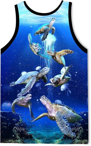 LAIDIPAS Men's 3D Tank Tops Summer Casual Novelty Sleeveless Shirt Unisex Colorful Graphics Top Tees Shirt in Kuwait