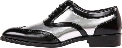 Bolano Lawson, Mens Shoes - Dress Shoes for Men - Oxford Shoes for Men - Tuxedo Shoes - Formal Shoes for Men - Shiny Metallic Shoes - Two-Tone, Mens Wingtip Dress Shoes in Kuwait