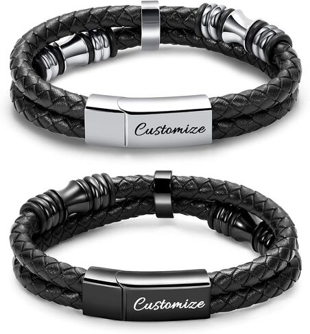 constantlife Cremation Bracelet for Ashes for Women Men Memorial Urn Jewelry Stainless Steel Braided Leather Wristband Cuff Bangle Keepsake in Saudi Arabia