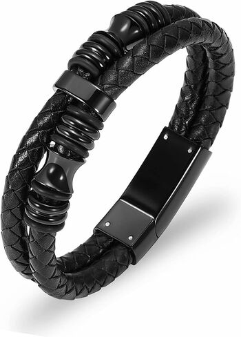 constantlife Cremation Bracelet for Ashes for Women Men Memorial Urn Jewelry Stainless Steel Braided Leather Wristband Cuff Bangle Keepsake in Saudi Arabia