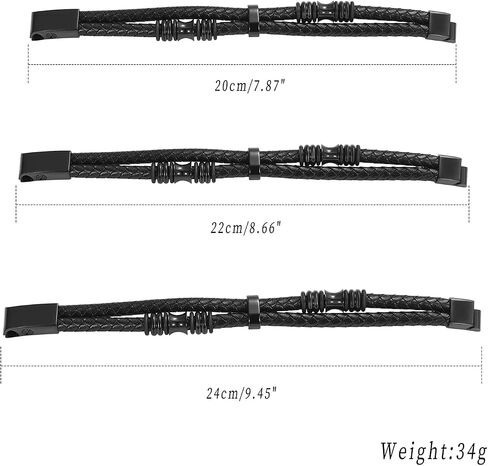 constantlife Cremation Bracelet for Ashes for Women Men Memorial Urn Jewelry Stainless Steel Braided Leather Wristband Cuff Bangle Keepsake in Saudi Arabia
