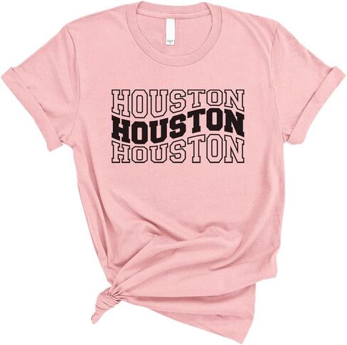 TeesAndTankYou Wavy Houston Shirt Unisex in Kuwait