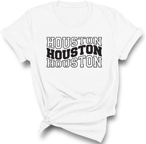 TeesAndTankYou Wavy Houston Shirt Unisex in Kuwait