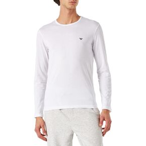 Emporio Armani Men's Pure Cotton Eagle Logo Long Sleeve Regular Fit T-Shirt in Saudi Arabia