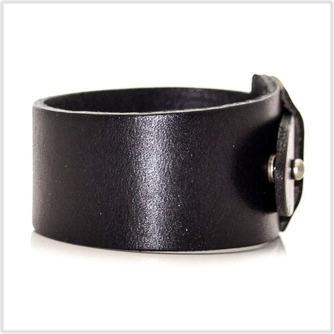 Mgutillart Punk Alloy Buckle Cuff Wristband Wide Leather Bracelet in Saudi Arabia