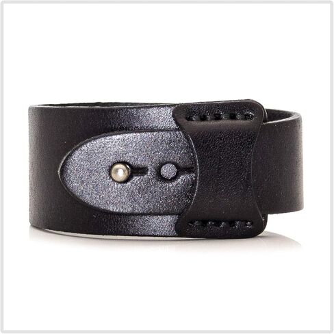 Mgutillart Punk Alloy Buckle Cuff Wristband Wide Leather Bracelet in Saudi Arabia