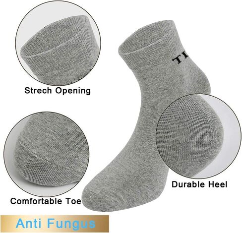 TISOKS Men's and Women's Anti Odor Anti Stink Deodorant Ankle Quarter Crew Sports Socks for Athletes Foot in Saudi Arabia