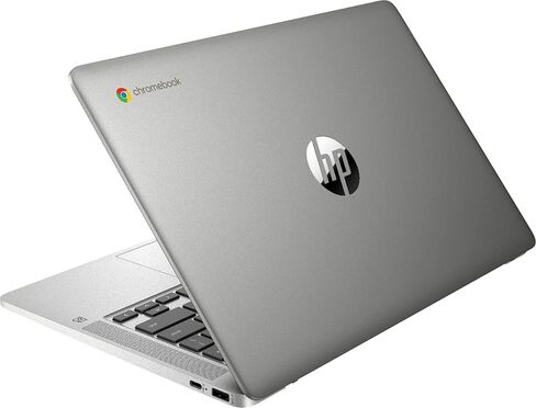 2020 HP Chromebook عالي الأداء مقاس 14 بوصة FHD 1929x1080 - Intel Celeron N4000 - ذاكرة 4 جيجابايت - 32 جيجابايت eMMC - فضي طبيعي (متجدد) in Saudi Arabia