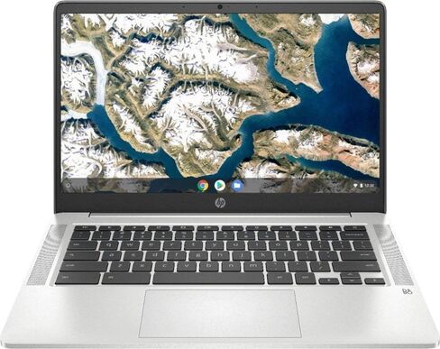 2020 HP Chromebook عالي الأداء مقاس 14 بوصة FHD 1929x1080 - Intel Celeron N4000 - ذاكرة 4 جيجابايت - 32 جيجابايت eMMC - فضي طبيعي (متجدد) in Saudi Arabia