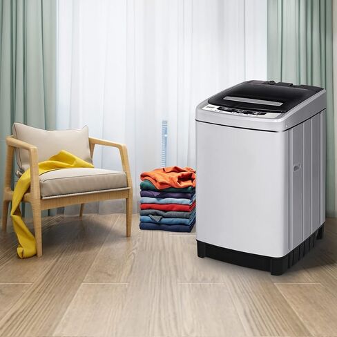 غسالة كوميو المحمولة الأوتوماتيكية سعة 1.5 قدم مكعب، غسالة مدمجة سعة 11 رطلًا مع 8 برامج و10 مستويات للمياه | شاشة LED| وظيفة قفل الأطفال| توفير المساحة للشقق والمساكن والمركبات الترفيهية in Kuwait