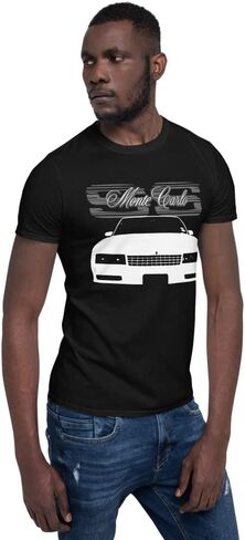 Retro 80s Chevy Monte Carlo SS American Classic Car Short-Sleeve Unisex T-Shirt in Saudi Arabia