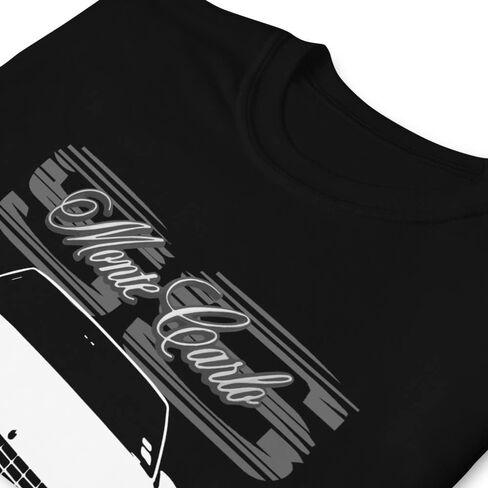 Retro 80s Chevy Monte Carlo SS American Classic Car Short-Sleeve Unisex T-Shirt in Saudi Arabia