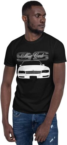 Retro 80s Chevy Monte Carlo SS American Classic Car Short-Sleeve Unisex T-Shirt in Saudi Arabia