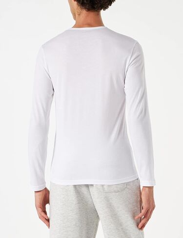 Emporio Armani Men's Pure Cotton Eagle Logo Long Sleeve Regular Fit T-Shirt in Saudi Arabia