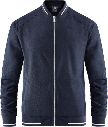 ANOTWENER Men's Varsity Jacket Vintage Baseball Button Jackets Long Sleeve with Letters Casual Coats for Men in Kuwait