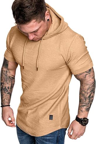 Cot-Oath Mens Workout Sweatshirt Athletic Hoodies - Stylish Gym Running Hoodies Lightweight Pullover in Saudi Arabia