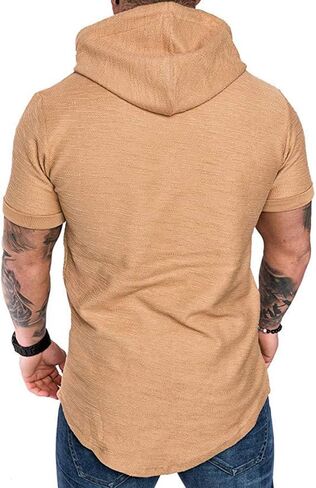 Cot-Oath Mens Workout Sweatshirt Athletic Hoodies - Stylish Gym Running Hoodies Lightweight Pullover in Saudi Arabia