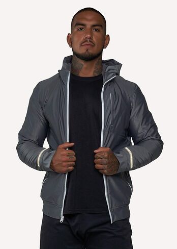 FNDN Men's Heated LED Athletic Jacket w/ Built-In Heated Gloves - Windproof, Water-Resistant, Thermal Winter Jacket in Saudi Arabia