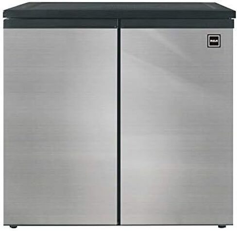 RCA RFR551-5.5 Cu. Ft. - Side by Side 2-Door - Compact Refrigerator/Freezer - Temperature Control - Stainless in Saudi Arabia