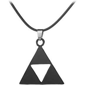 LLYANZ Antique Gold Plated Metal Leather Chain Zelda Pendant Necklace