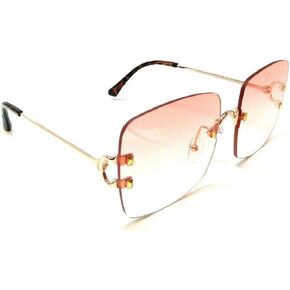 Oversized Rimless Elegant Square Luxury Sunglasses in Saudi Arabia