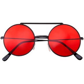 Vintage Steam Punk Round Flip Up Sunglasses for Men and Women Retro Metal Frame