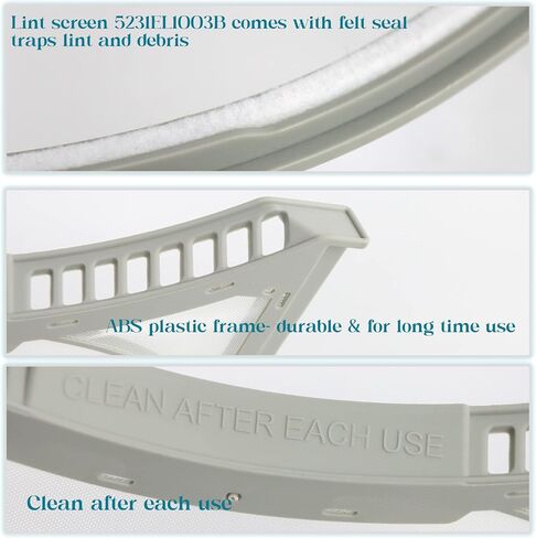 5231EL1003B Dryer Lint Screen Filter Felt Seal Replacement For LG 5231el1003b Lint Filter Replace 5231EL1003A,5231EL1003E,AP4440606,PS3527578,EAP3527578,DLG3744D,DLG3744W,79680021900,79580318900 in Saudi Arabia