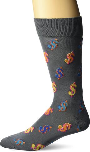Hot Sox mens Fashion Pattern Slack Crew Socks in Saudi Arabia