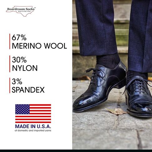 Big and Tall Socks, Merino Wool Over-the-Calf Socks, Ribbed in Kuwait