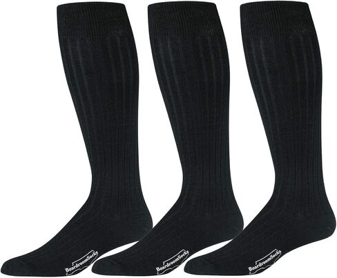 Big and Tall Socks, Merino Wool Over-the-Calf Socks, Ribbed in Kuwait