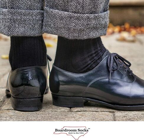 Big and Tall Socks, Merino Wool Over-the-Calf Socks, Ribbed in Kuwait