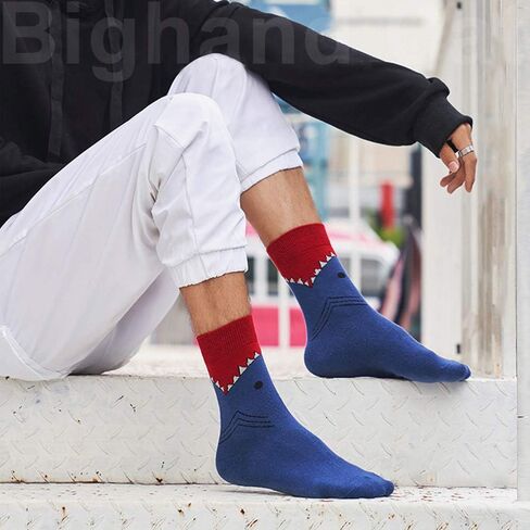 IIG 3-6 Pairs Men Dress Cotton Socks Funky Colorful Pattern Wool Crew Socks in Saudi Arabia
